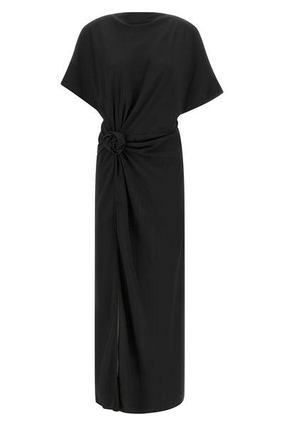 the long dress rotate birger christensen defines a fluid silhouette through a ta