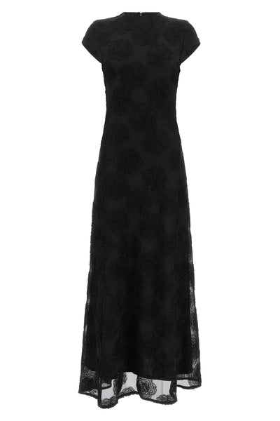 birger christensens long rotate flower mesh maxi dress is distinguished by a