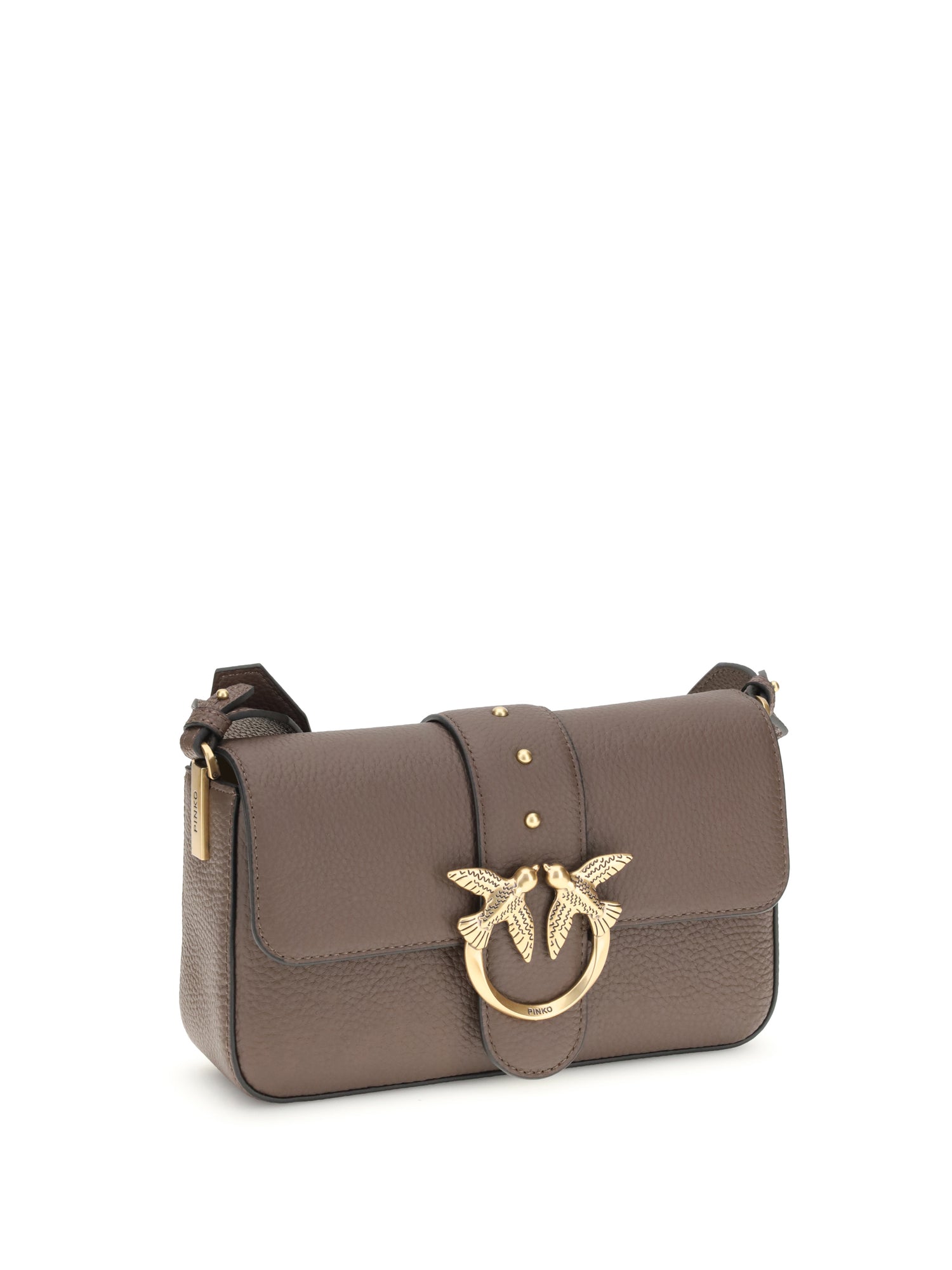 PINKO OS love leather shoulder bag