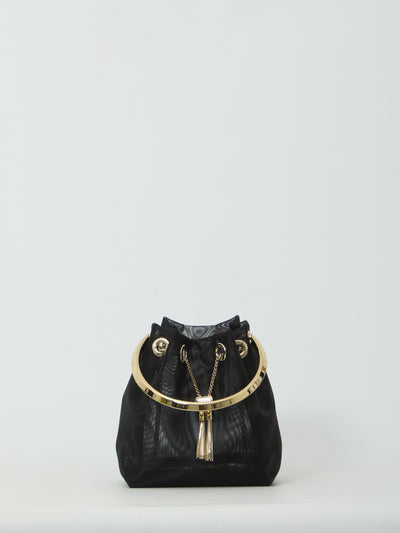 black mesh bon bon bag