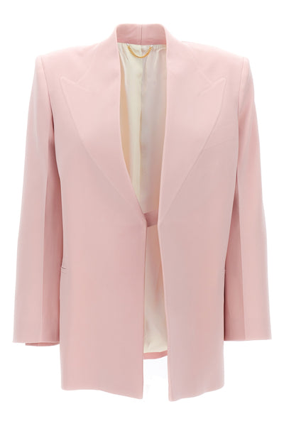 single breast cady viscose blend blazer