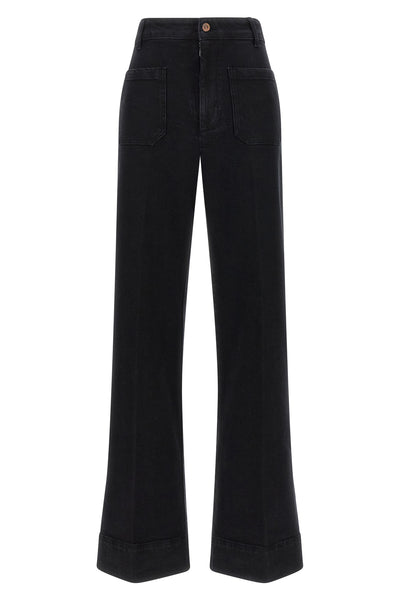 alina jeans in washed black cotton denim
