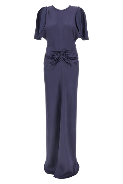 long satin dress isabella tight at the waist