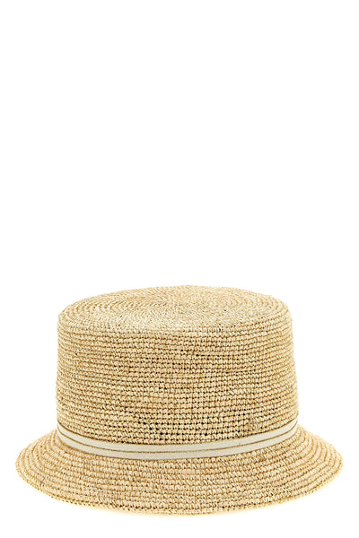 lila hat in natural straw woven