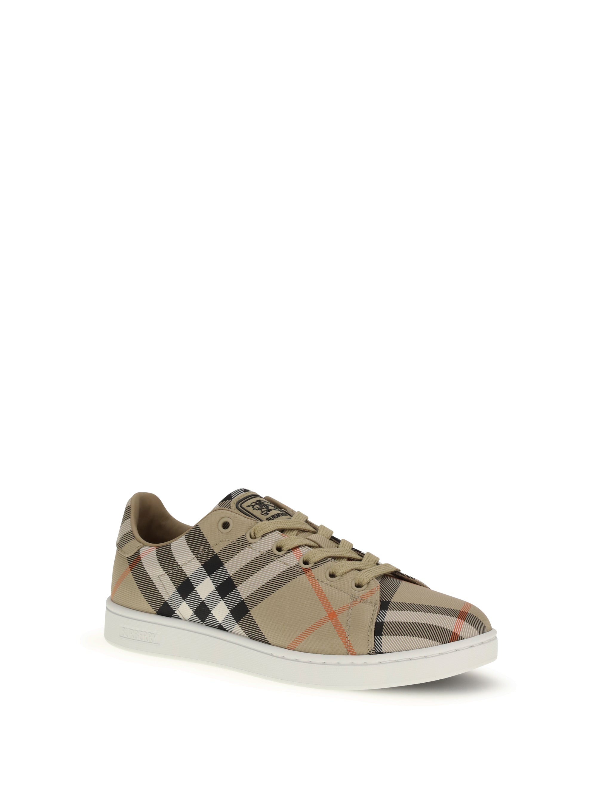 BURBERRY 41 check canvas set sneakers