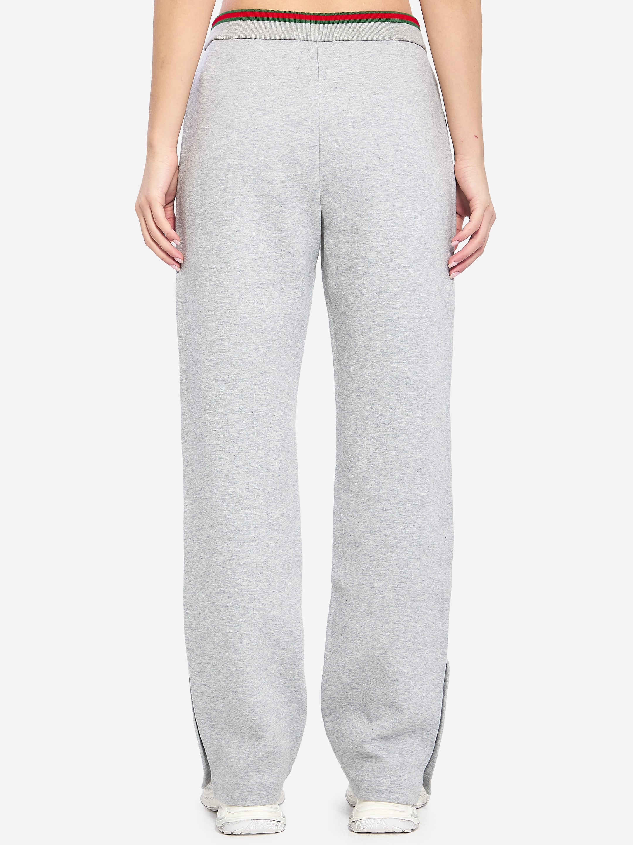 GUCCI XS web cotton jersey leisure pants