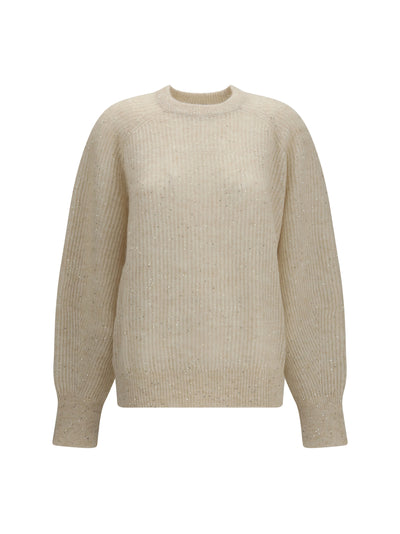 mohair-blend crewneck sweater