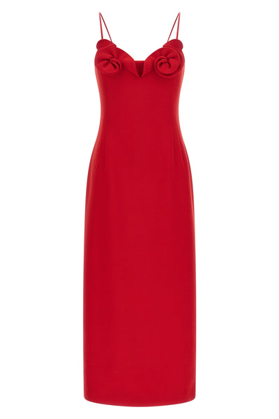 magda butrym 41 midi dress features a rigorous column silhouette defined by a