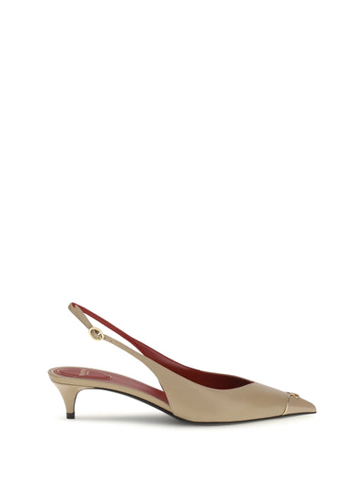 vlogo signature kitten-heel slingback pumps