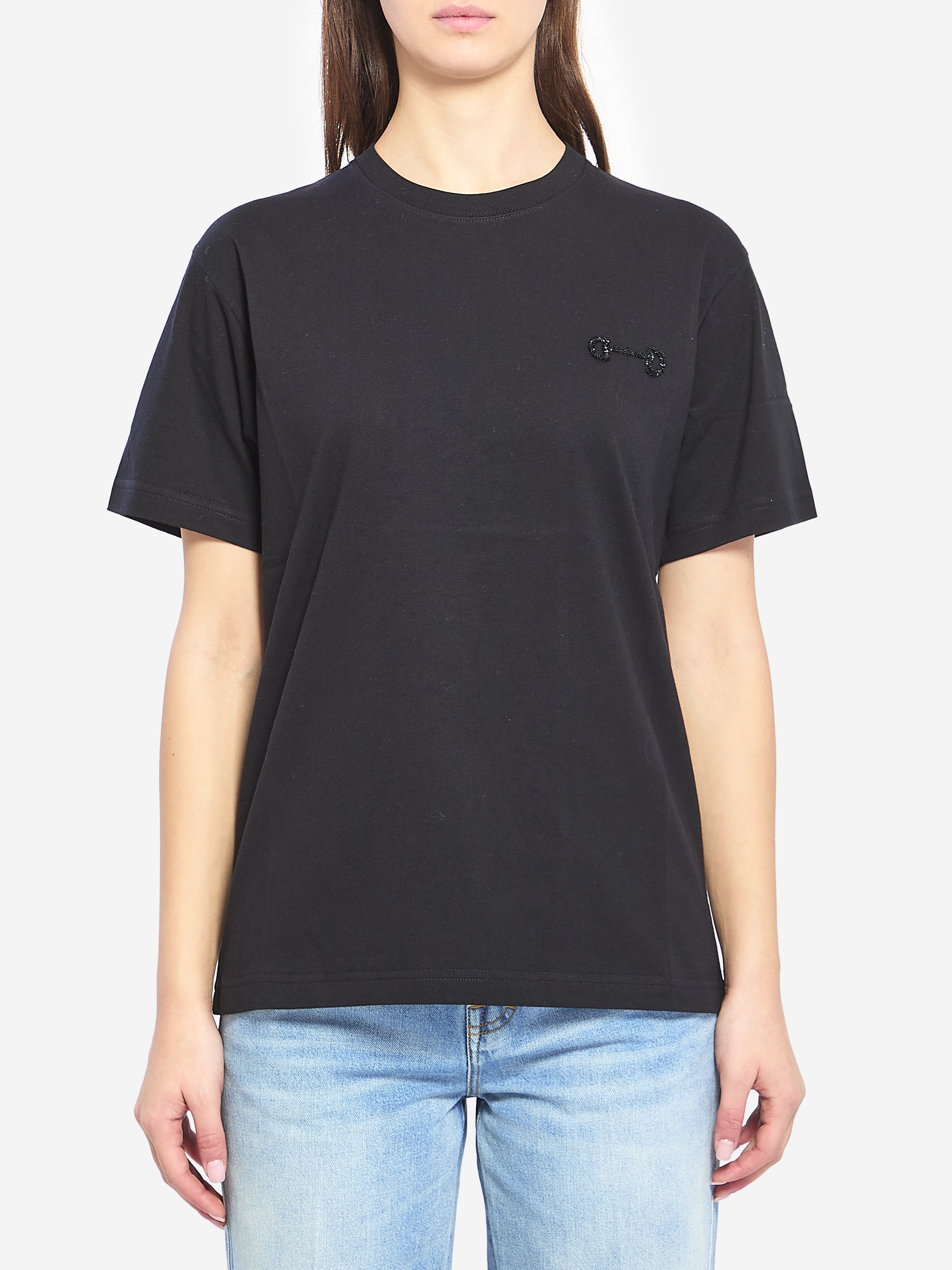 GUCCI XS cotton jersey t-shirt with embroidery