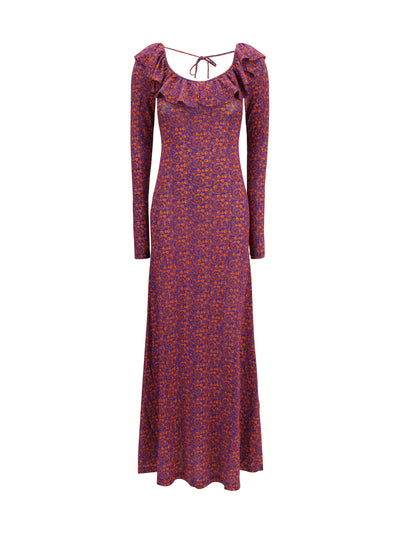 patterned jersey dress