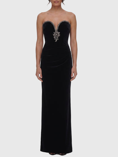 maxi velvet dress