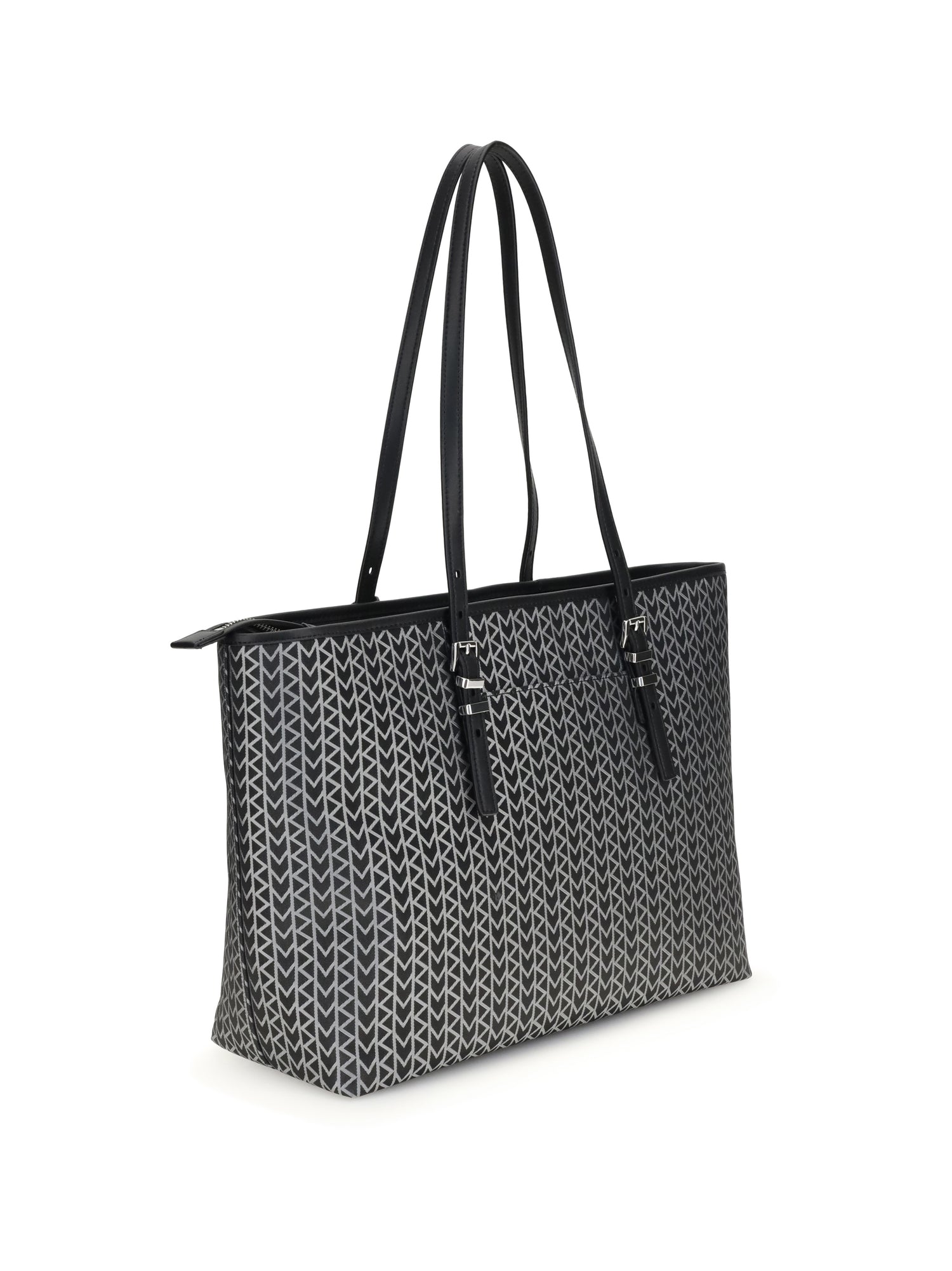 MICHAEL KORS OS quinn large jacquard logo tote bag