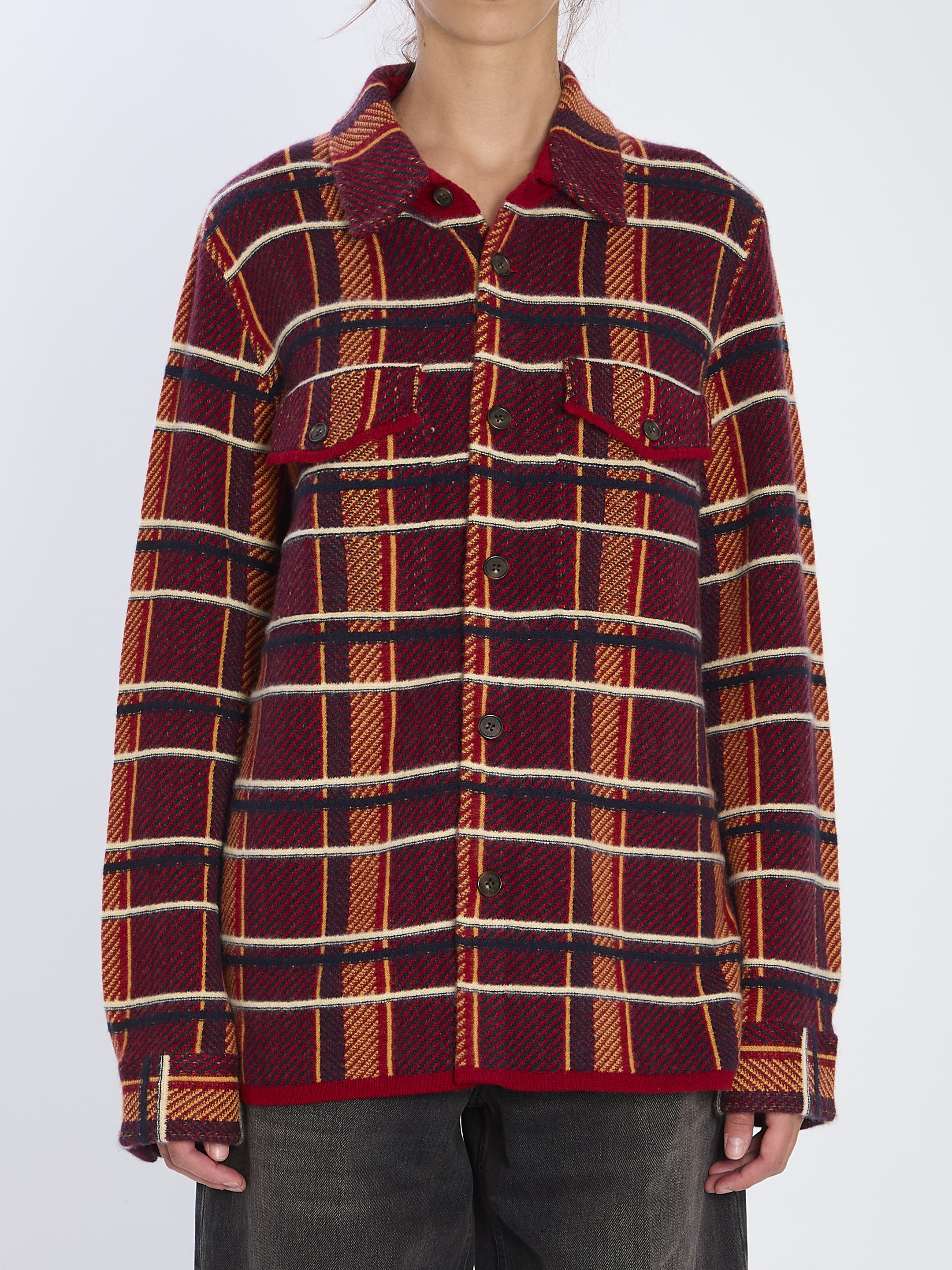 GUEST IN RESIDENCE L plaid work shirt