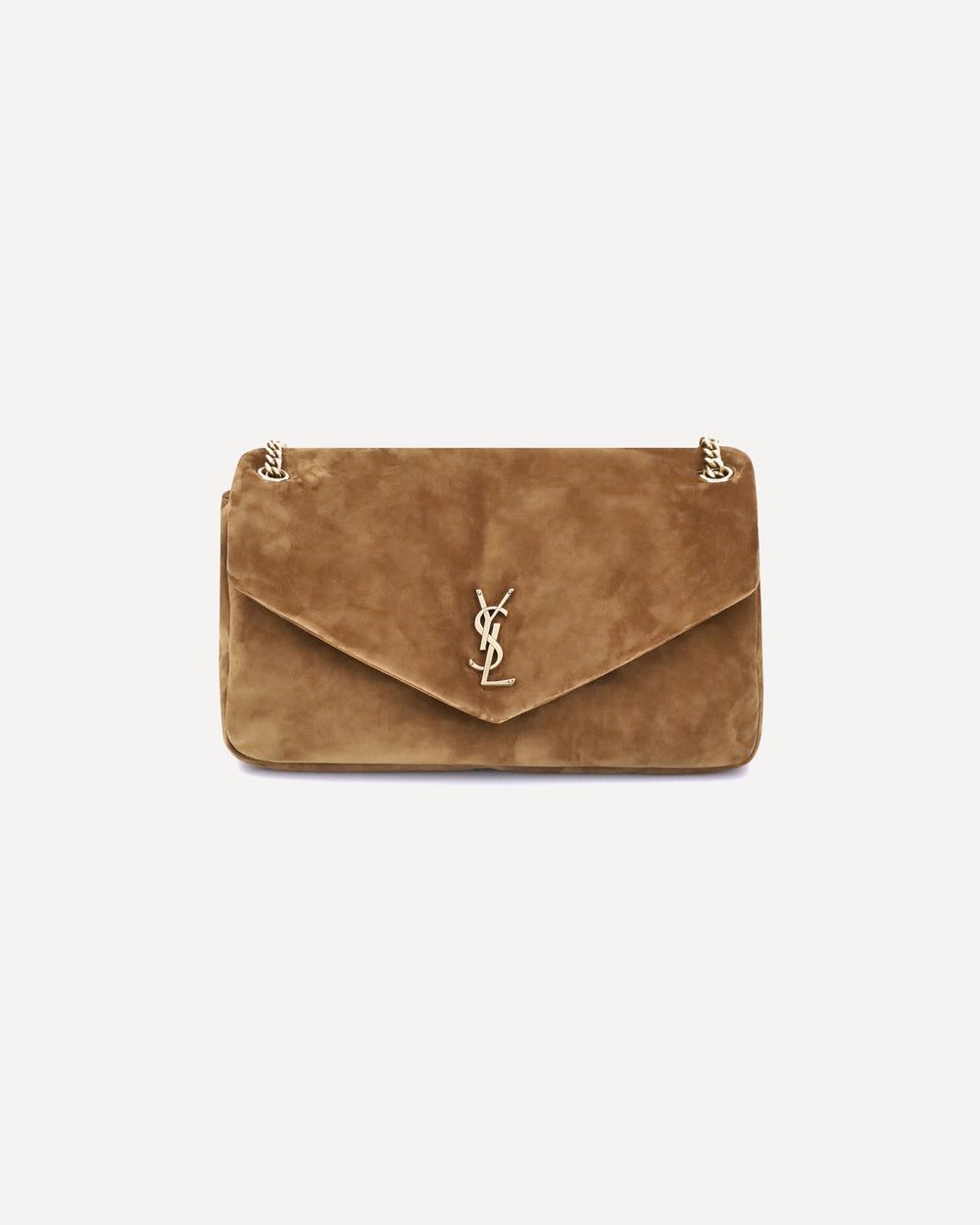 Saint Laurent Large Calypso Shoulder Bag Beige