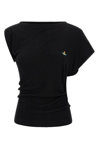 the vivienne westwood hebo top redefines knitwear codes through an asymmetrica