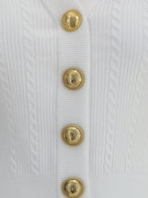 BALMAIN 36 ribbed and braided cardigan