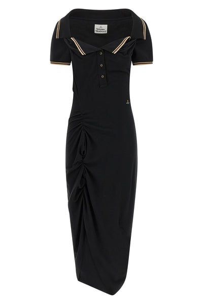 the vivienne westwood long monday pulling midi dress reinterprets the codes of
