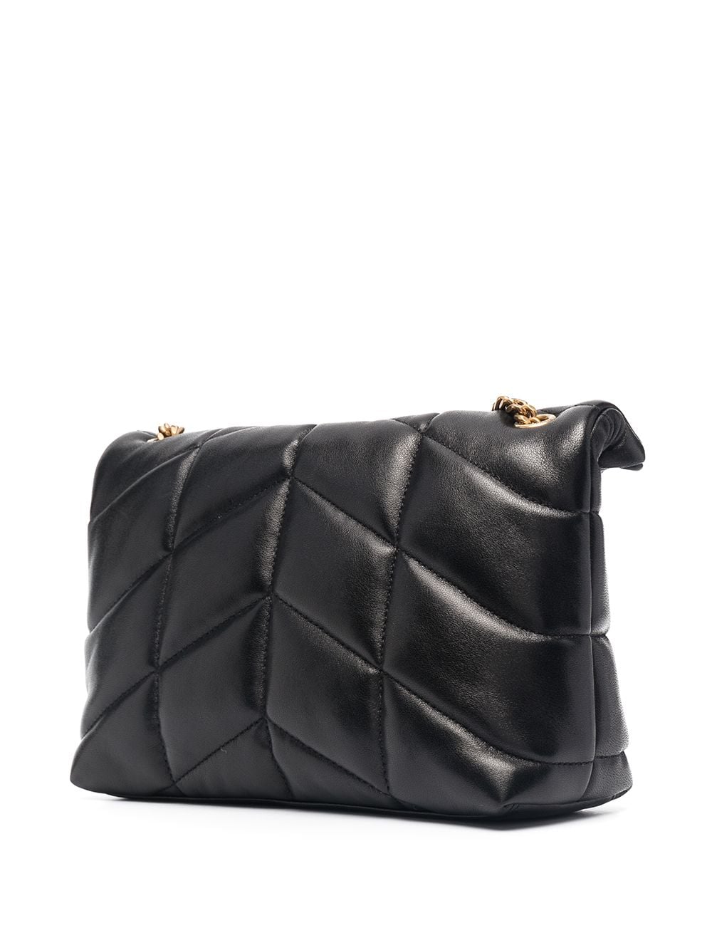 Loulou Toy Puffer Black Leather Shoulder Bag