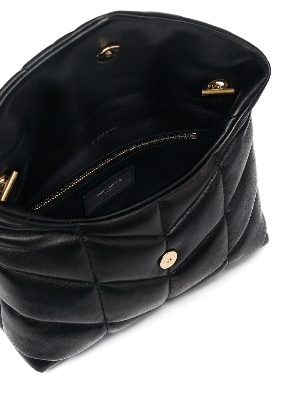 Loulou Toy Puffer Black Leather Shoulder Bag