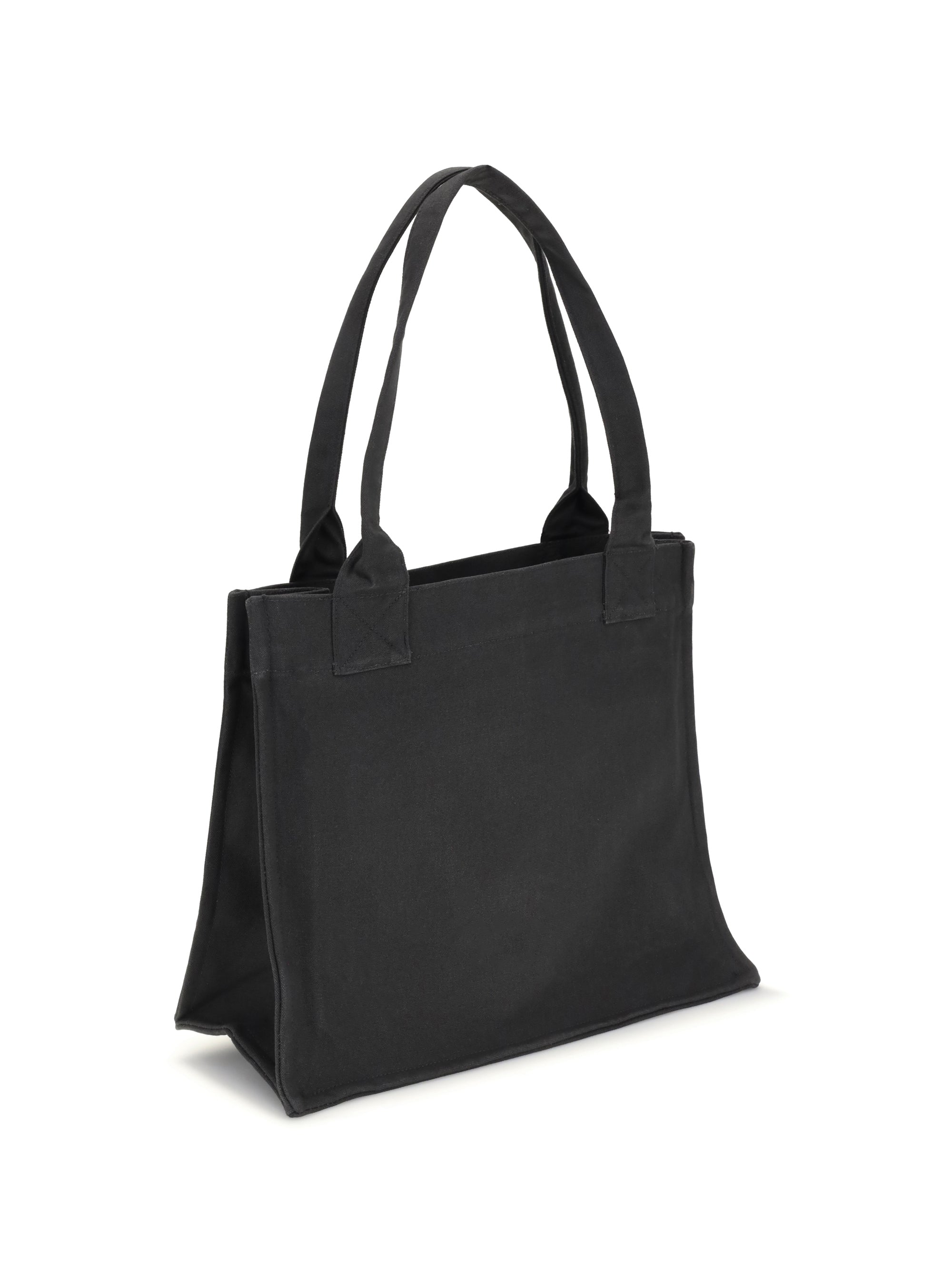 GANNI OS logo canvas tote bag