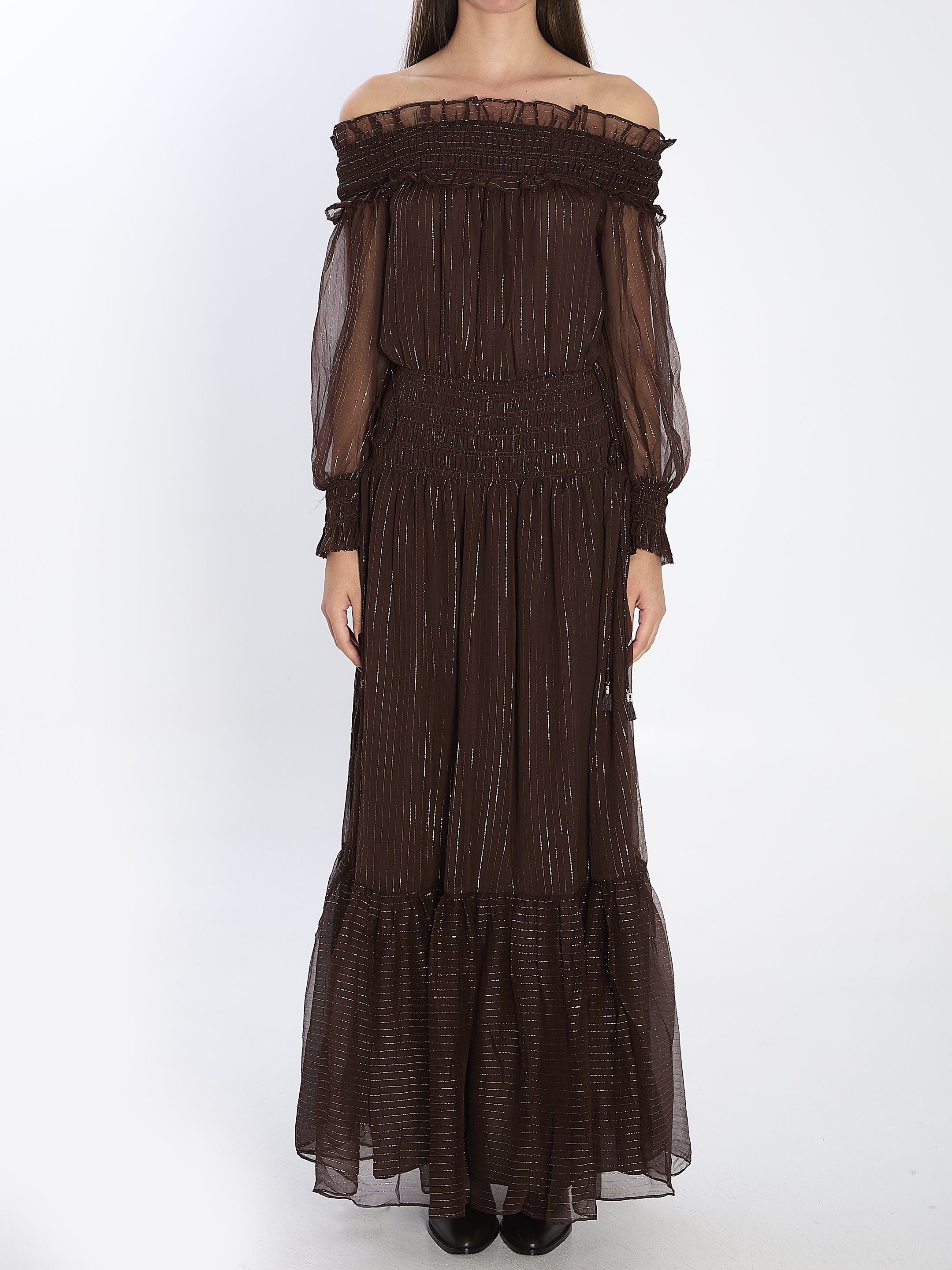 SELF PORTRAIT 6 georgette maxi dress