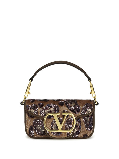 embroidered animalier locò shoulder bag