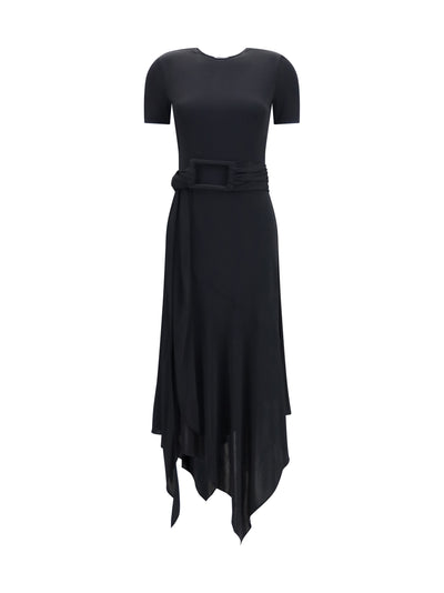 belted jersey dress