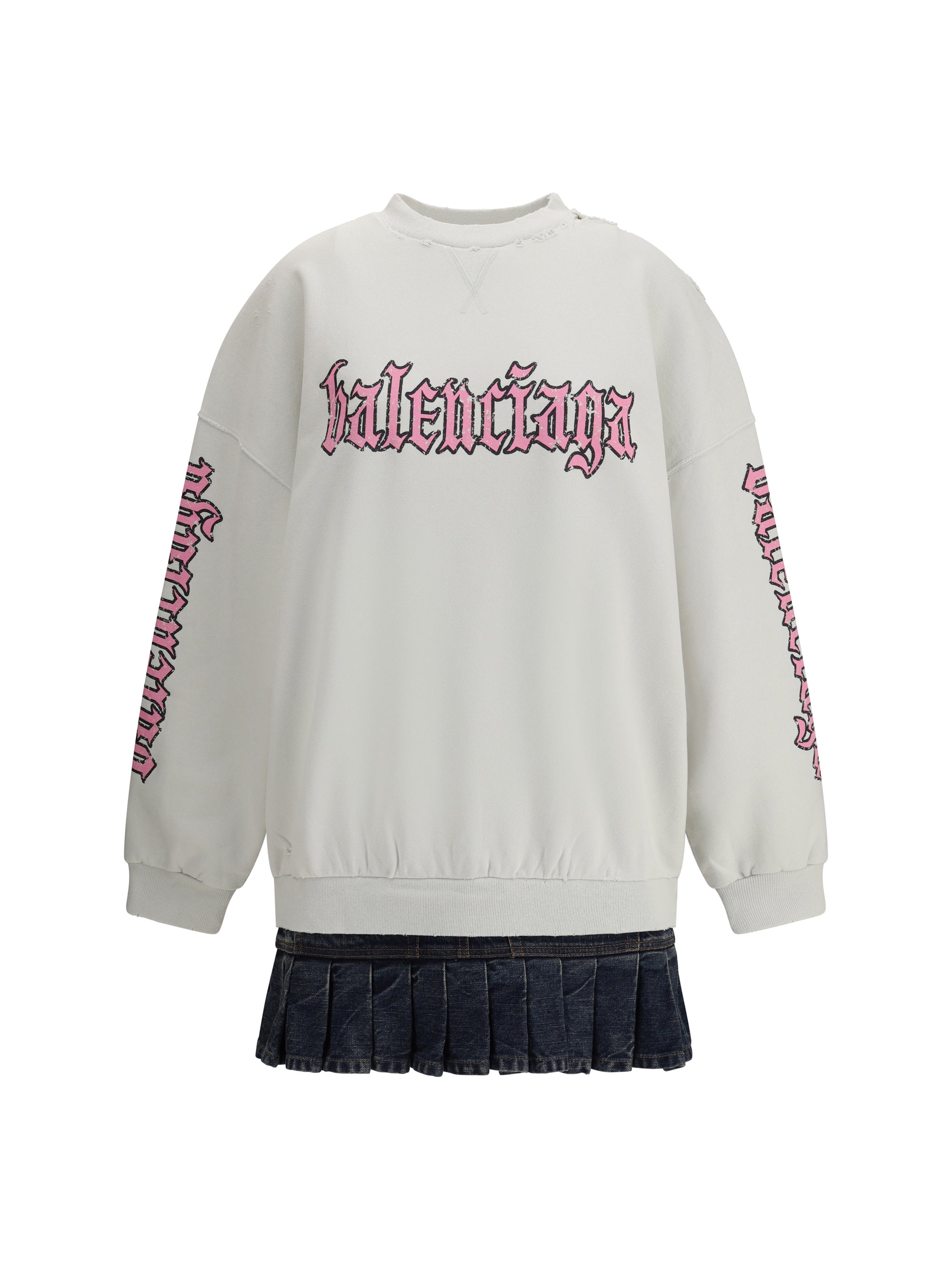 BALENCIAGA 3 sweatshirt dress with logo