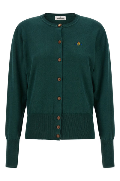 the vivienne westwood bea cardigan is made of a fine blend of cotton and cashm