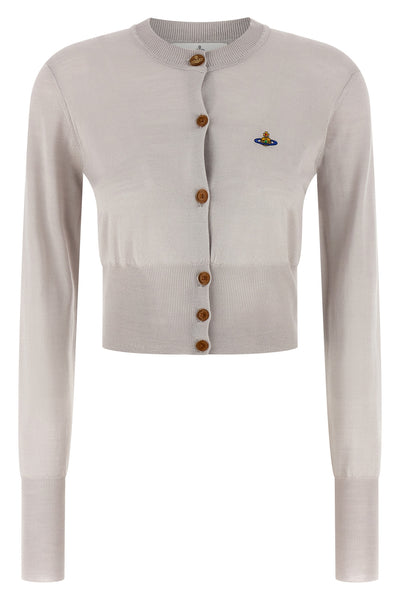 bea cropped wool and silk cardigan