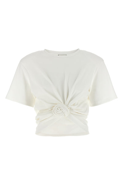 01 stretch ribbed cotton t-shirt