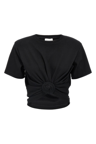 01 stretch ribbed cotton t-shirt