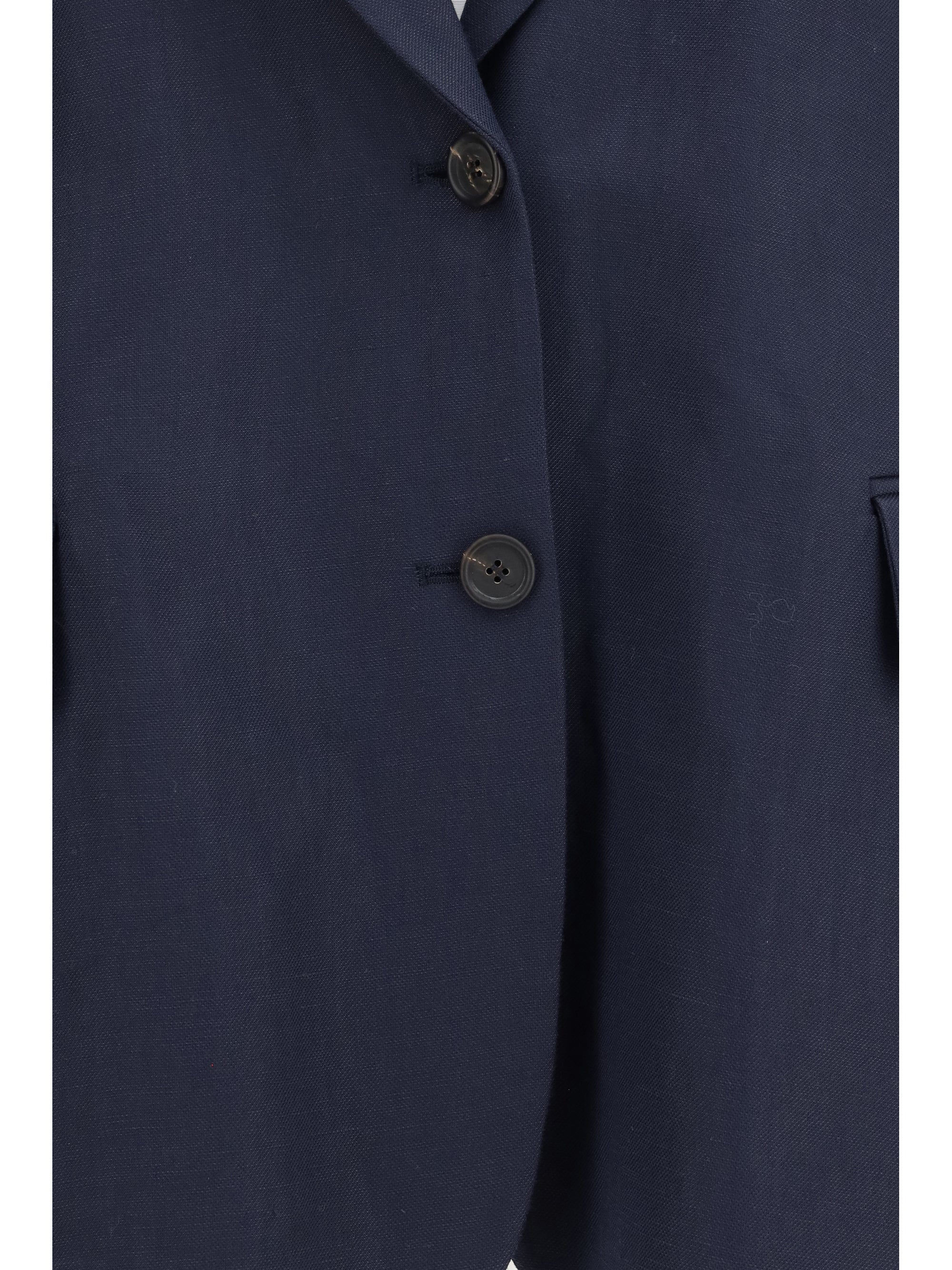 BRUNELLO CUCINELLI 38 fluid viscose and linen twill jacket