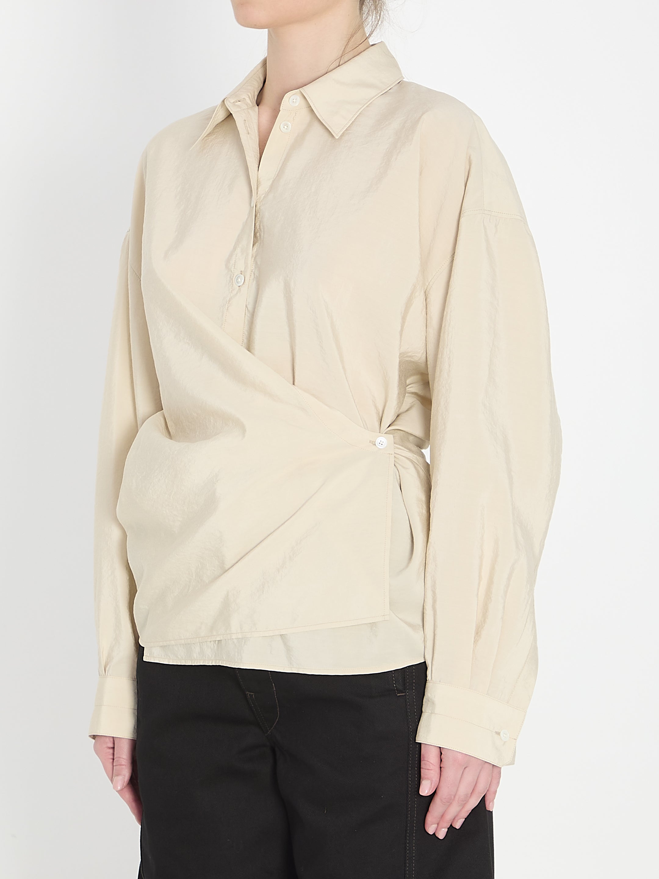 LEMAIRE 36 straight collar twisted shirt