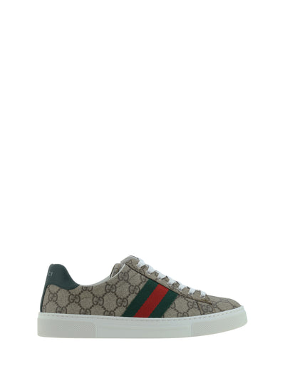 sneakers with gg monogram and web detail