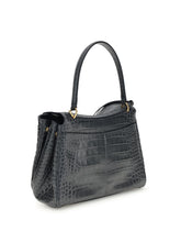 BALENCIAGA OS rodeo shoulder bag in crocodile-print leather