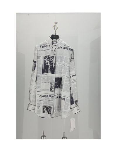 camicia stampa giornale