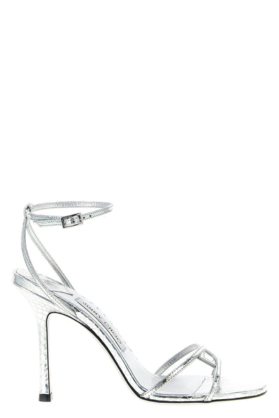 1998 leo candy paper-effect leather sandals