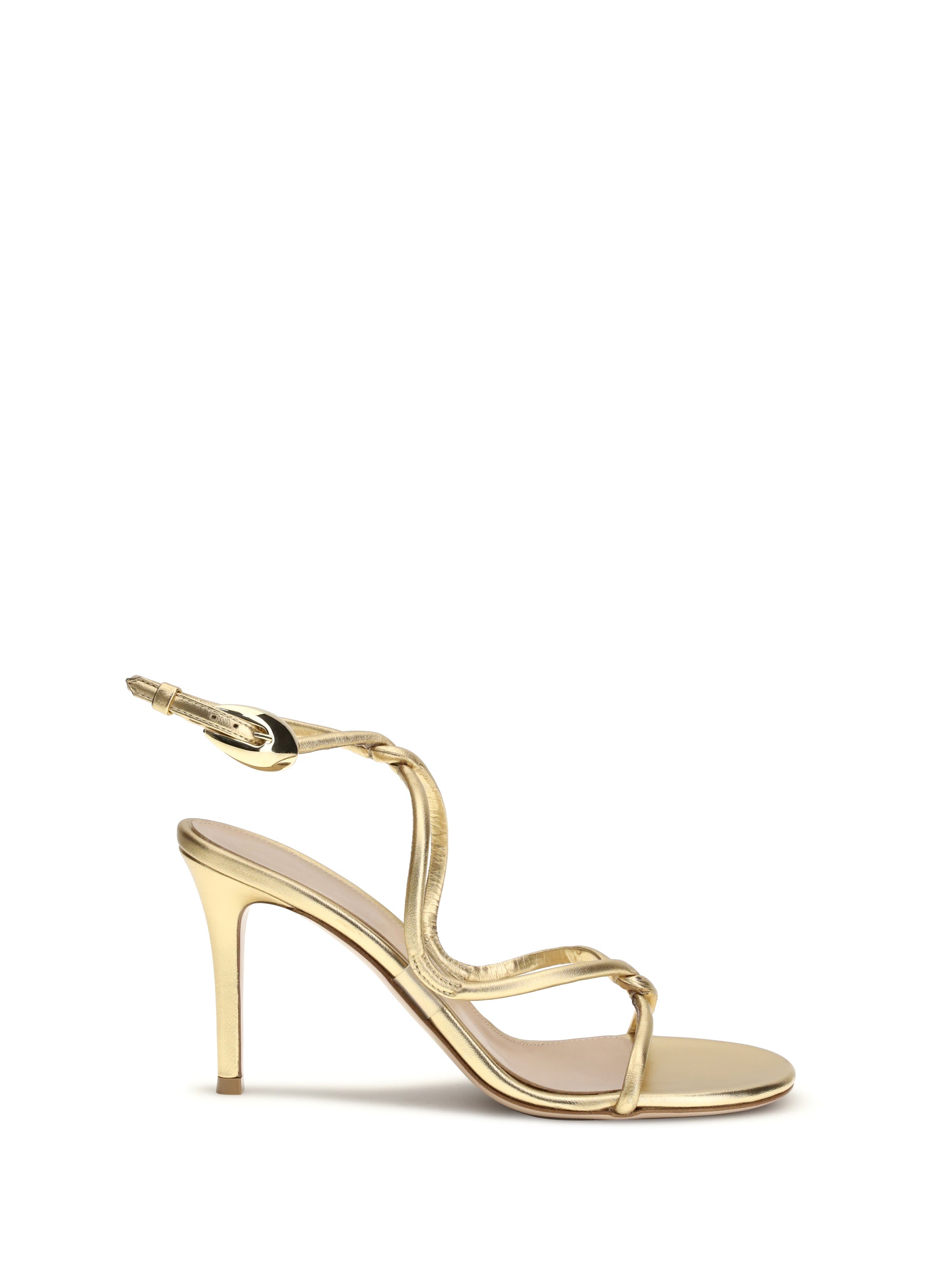 GIANVITO ROSSI 36 jungle mamba metallic leather sandals