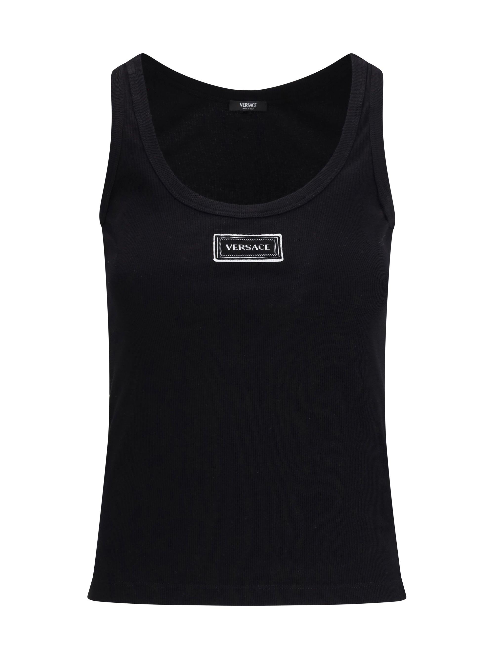 VERSACE 40 tank top in cotton rib stretch