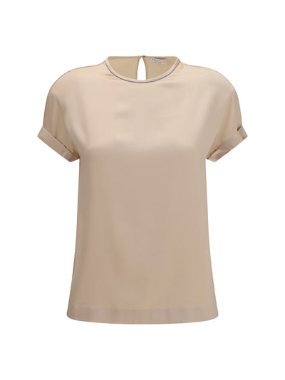 silk blouse with monili chain