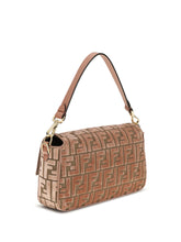 FENDI OS baguette velvet shoulder bag