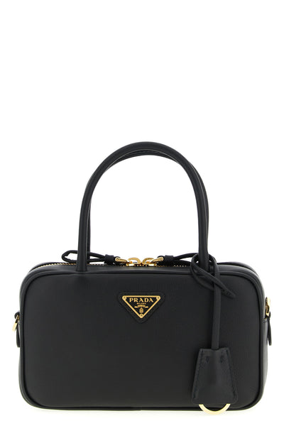 bauletto leather handbag