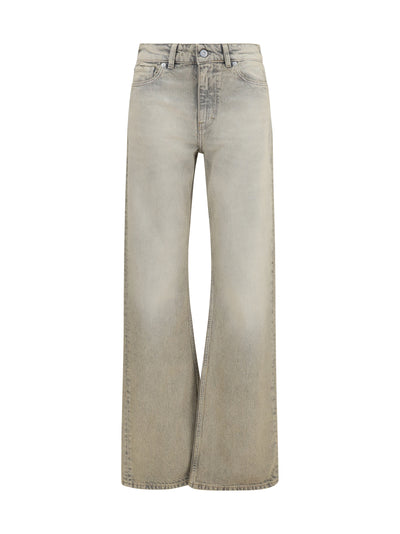 straight-leg denim jeans