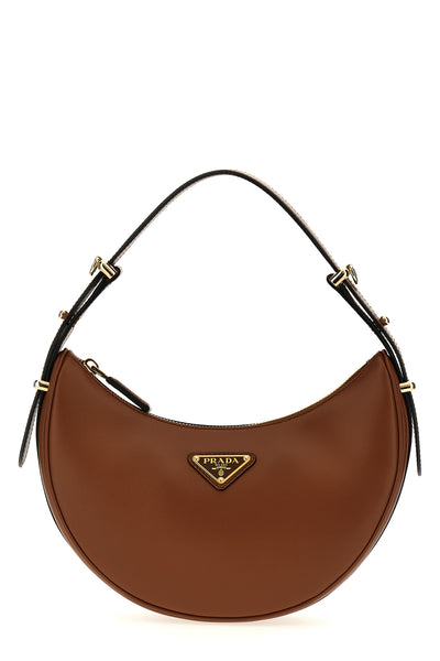 prada arquè leather shoulder bag