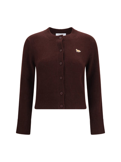 baby fox fitted lambswool cardigan