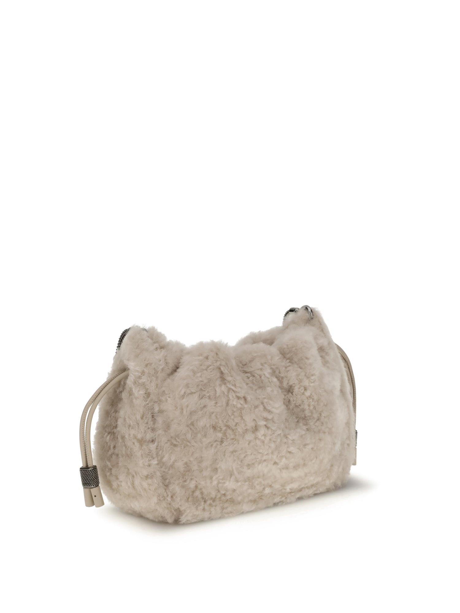 BRUNELLO CUCINELLI OS mellow mini shearling shoulder bag