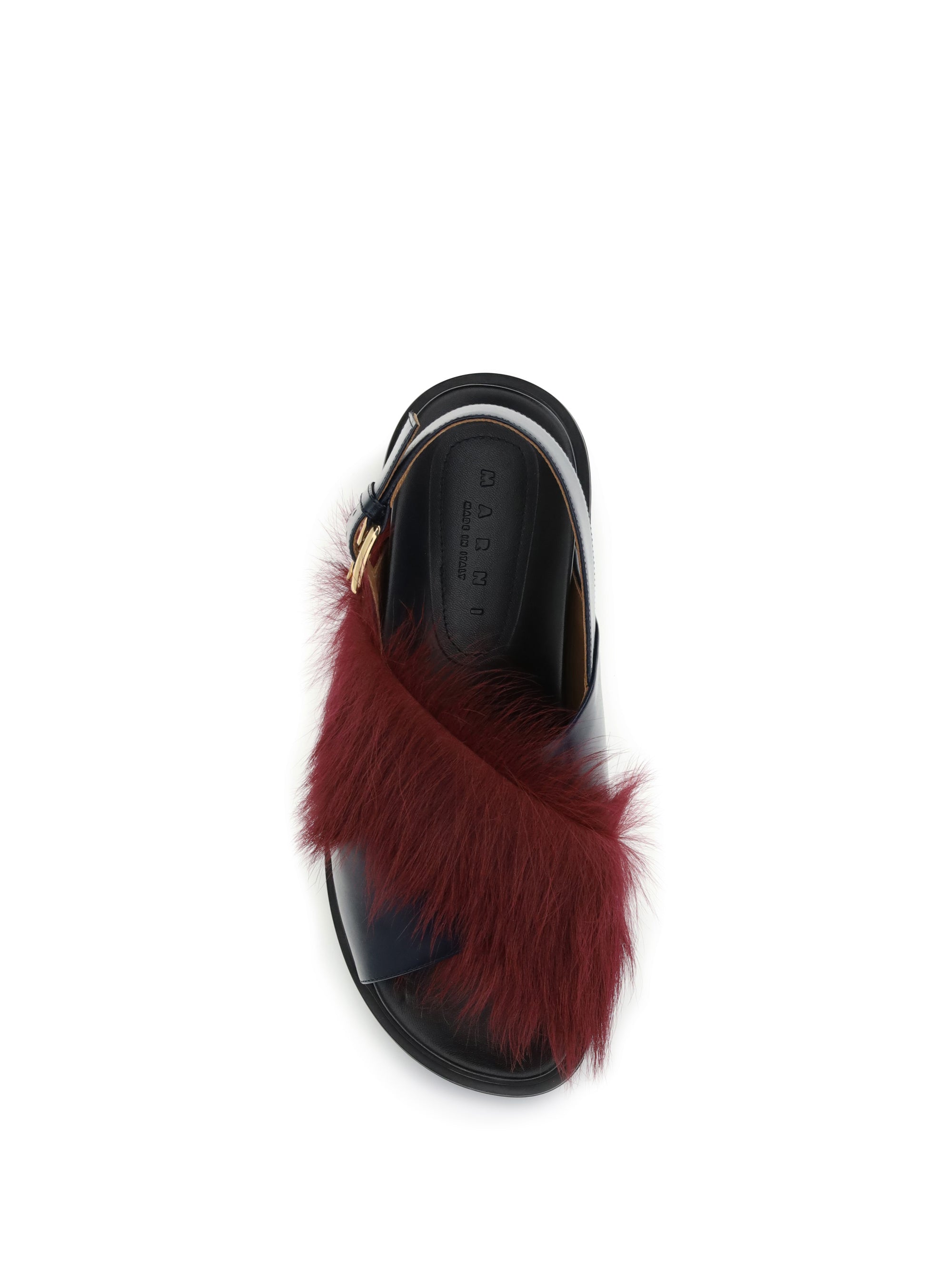 MARNI 36 fur-lined fussbett sandals