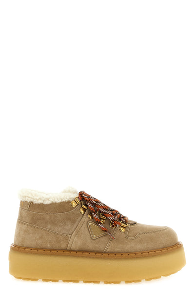 prada soft suede lace shoes blend an alpine aesthetic